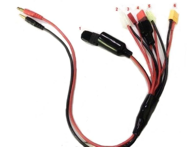 Кабель для зарядного устройства Banana - TRX/Tamiya/JST/T-plug/Mini Tamiya/XT60 GTP-500