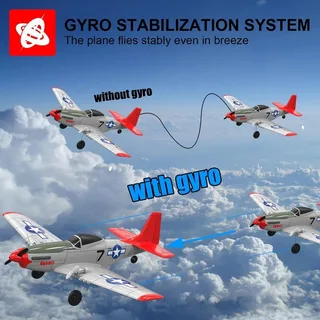 Радиоуправляемый самолет Volantex RC Mustang 400мм 2.4G 2ch LiPo RTF with Gyro EXA76203B — фото 3