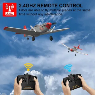 Радиоуправляемый самолет Volantex RC Mustang 400мм 2.4G 2ch LiPo RTF with Gyro EXA76203B — фото 7