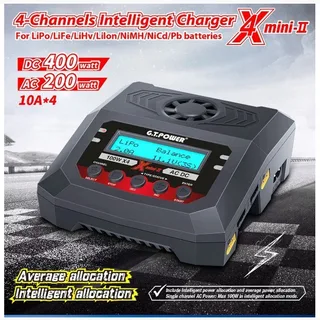 Универсальное зарядное устройство G.T.Power X4MINI 200 W Dual Power 19-26/220В, 10Aх4 GTP-X4MINI200