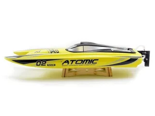 Радиоуправляемый катамаран Volantex RC ATOMIC 700 желтый Brushless 2.4G LiPo RTR EXA79204RY — фото 2