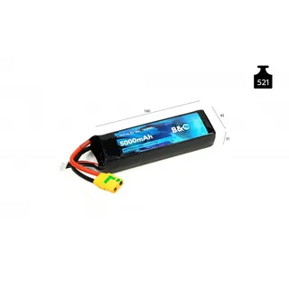 Аккумулятор LiPo B&C - 14.8v 5000мАч 90C (4S, Softcase, разъём XT-90) B&C-5000-4S-90-S — фото 3