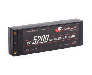 Аккумулятор Speedway Slide Li-Po PRO LCG Series Hard case 7.4v 5200mAh 50C Banana Connector / TRX SWS-B-52-2-50-PRO-TRX — фото 4
