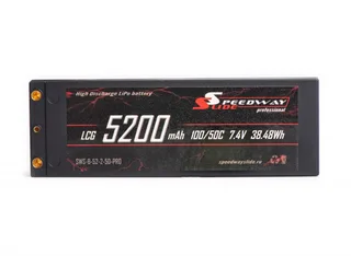 Аккумулятор Speedway Slide Li-Po PRO LCG Series Hard case 7.4v 5200mAh 50C Banana Connector / T-Plug SWS-B-52-2-50-PRO-T-Plug — фото 3