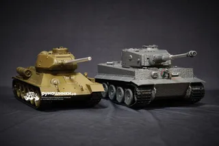 Танковый бой Torro Tiger I и Советский танк 1:30