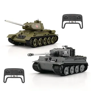 Радиоуправляемый танковый бой Torro Tiger I и Советский танк 1:30 — фото 27
