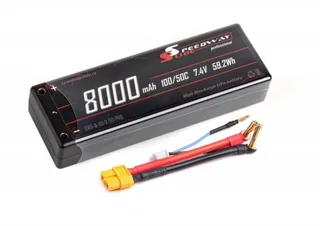 Аккумулятор Speedway Slide PRO 139x47x25.5mm Li-Po 8000mAh 2S 7.4V 50C Hardcase XT60 SWS-B-80-2-50-PRO-XT60