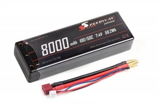 Аккумулятор Speedway Slide PRO 139x47x25.5mm Li-Po 8000mAh 2S 7.4V 50C Hardcase T-Plug SWS-B-80-2-50-PRO-Dean