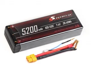 Аккумулятор Speedway Slide 139x47x25.5mm Li-Po 5200mAh 2S 7.4V 50C Hardcase XT60 SWS-B-52-2-50-XT60