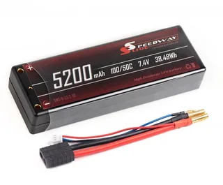 Аккумулятор Speedway Slide 139x47x25.5mm Li-Po 5200mAh 2S 7.4V 50C Hardcase TRX SWS-B-52-2-50-TRX