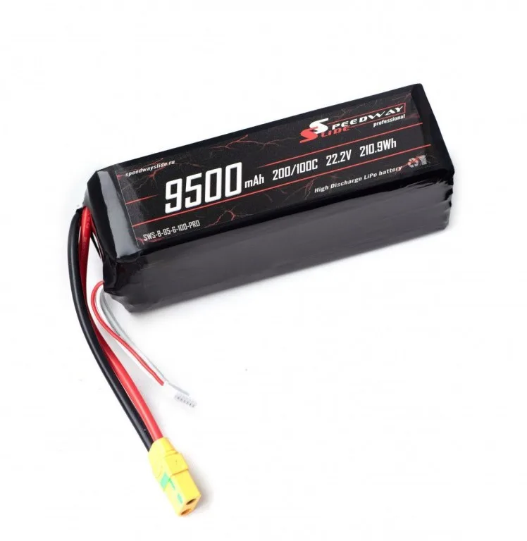 Аккумулятор Speedway Slide Li-Po soft case 6S 22.2v 9500mAh 100C XT90S