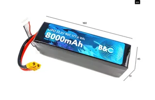 Аккумулятор Li-po B&C 8000 MAH 22.2V (6s) 90C, XT60, Soft case B&C-8000-6S-90-S-XT60 — фото 3
