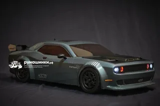 Радиоуправляемая модель для дрифта HSP HNR Dodge SRT (колеса шоссейные+дрифт LED фары 1:10 4WD) — фото 11