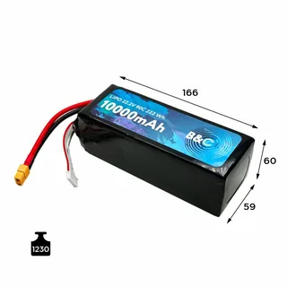 Аккумулятор LIPO 6S B&C 10000 MAH 22.2V (6s) 90C, XT60, Soft case B&C-10000-6S-90-S-XT60 — фото 4