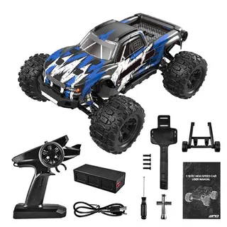 Радиоуправляемый монстр MJX Hyper Go H16H (синий) 4WD 2.4G LED GPS 1/16 RTR MJX-H16H — фото 9