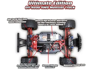 Радиоуправляемый монстр Remo Hobby GT Brushless 4WD 2.4G 1/10 RTR RH1036 — фото 4