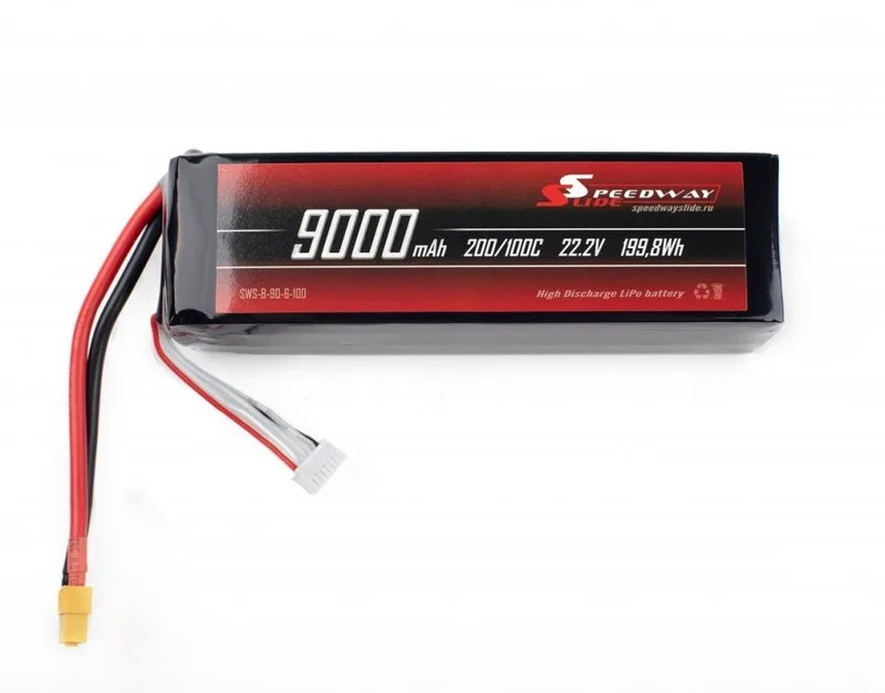 Аккумулятор Speedway Slide Li-Po soft case 6S 22.2v 9000mAh 100C XT60 SWS-B-90-6-100-XT60
