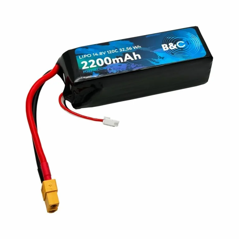 Аккумулятор Li-po B&C 2200 MAH 14.8v (4s) 120C, XT60, Soft case B&C-2200-4S-120-S-XT60