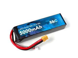 Аккумулятор Li-po B&C 5000 MAH 14.8V (4s) 90C, XT60, Soft case B&C-5000-4S-90-S-XT60
