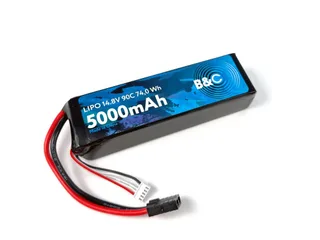 Аккумулятор Li-po B&C 5000 MAH 14.8V (4s) 90C, TRX, Soft case B&C-5000-4S-90-S-TRX