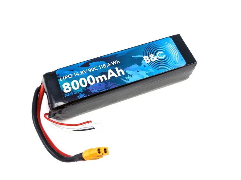 Аккумулятор Li-po B&C 8000 MAH 14.8v (4s) 90C, XT60, Soft case B&C-8000-4S-90-S-XT60