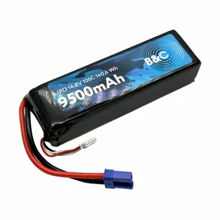 Аккумулятор Li-po B&C 9500 MAH 14.8V (4s) 100C, EC5, Soft case B&C-9500-4S-100-S-EC5