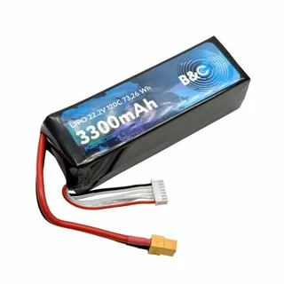Аккумулятор Li-po B&C 3300 MAH 22.2v (6s) 120C, XT60, Soft case (для FPV дронов) B&C-3300-6S-120-S-XT60