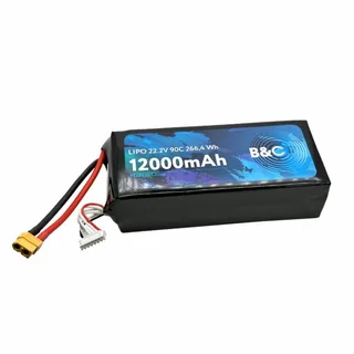 Аккумулятор Li-po B&C 12000 MAH 22.2V (6s) 90C, XT60, Soft case B&C-12000-6S-90-S-XT60