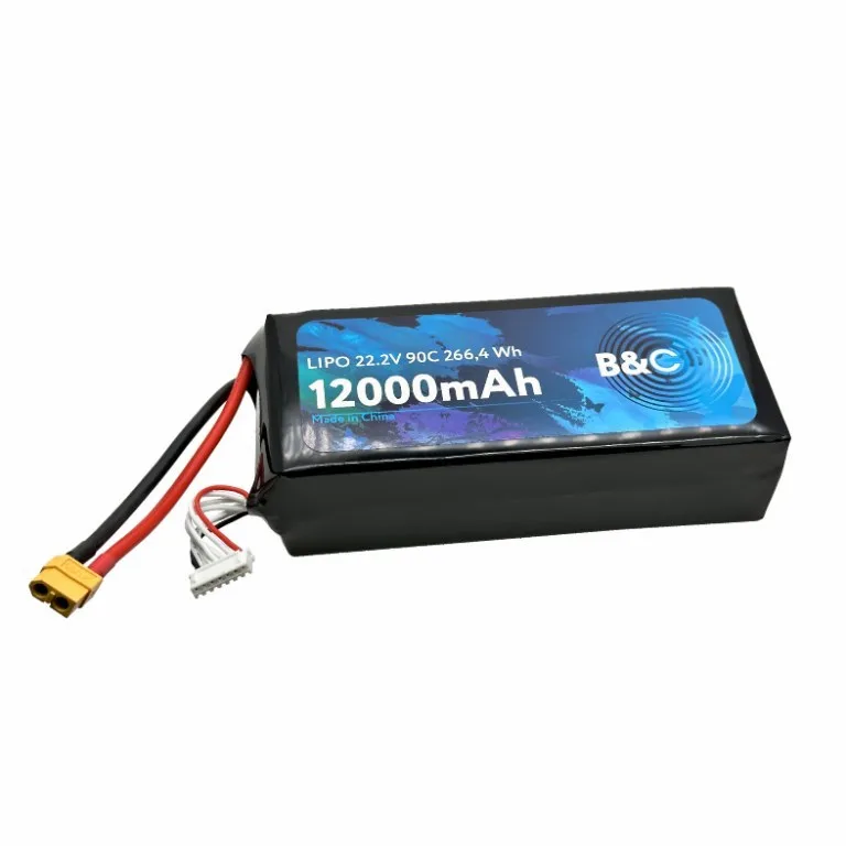 Аккумулятор Li-po B&C 12000 MAH 22.2V (6s) 90C, XT60, Soft case B&C-12000-6S-90-S-XT60