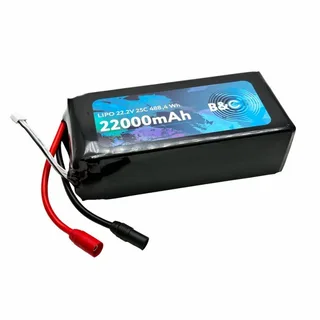 Аккумулятор Li-po B&C 22000 MAH 22.2V (6s) 25C, AS150, Soft case (для FPV-UAV дронов) B&C-22000-6S-25-S-AS150