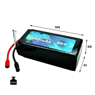Аккумулятор Li-po B&C 22000 MAH 22.2V (6s) 25C, AS150, Soft case (для FPV-UAV дронов) B&C-22000-6S-25-S-AS150 — фото 4