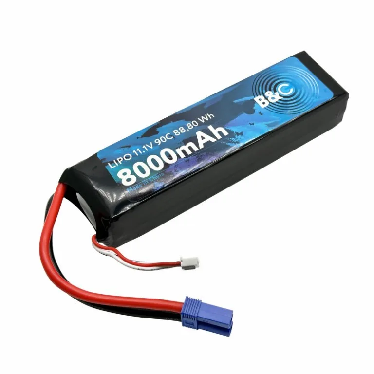Аккумулятор Li-po B&C 8000 MAH 11.1V (3s) 90C, EC5, Soft case B&C-8000-3S-90-S-EC5