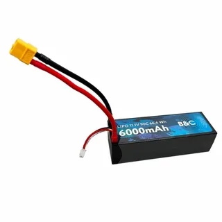 Аккумулятор Li-po B&C 6000 MAH 11.1v (3s) 90C, 5mm + XT60, Hard case B&C-6000-3S-90-H-XT60