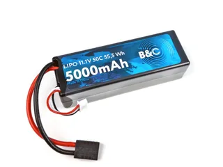 Аккумулятор Li-po B&C 5000 MAH 11.1V (3s) 50C, TRX, Hard case B&C-5000-3S-50-H-TRX