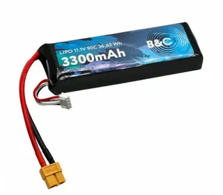 Аккумулятор Li-po B&C 3300 MAH 11.1v (3s) 90C, XT60, Soft case B&C-3300-3S-90-S-XT60