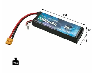 Аккумулятор Li-po B&C 3300 MAH 11.1v (3s) 90C, XT60, Soft case B&C-3300-3S-90-S-XT60 — фото 3