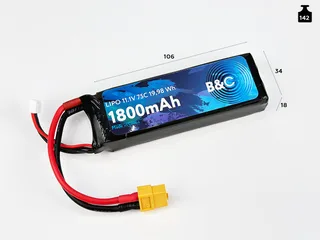 Аккумулятор Li-po B&C 1800 MAH 11.1v (3s) 75C, XT60, Soft case B&C-1800-3S-75-S-XT60 — фото 2