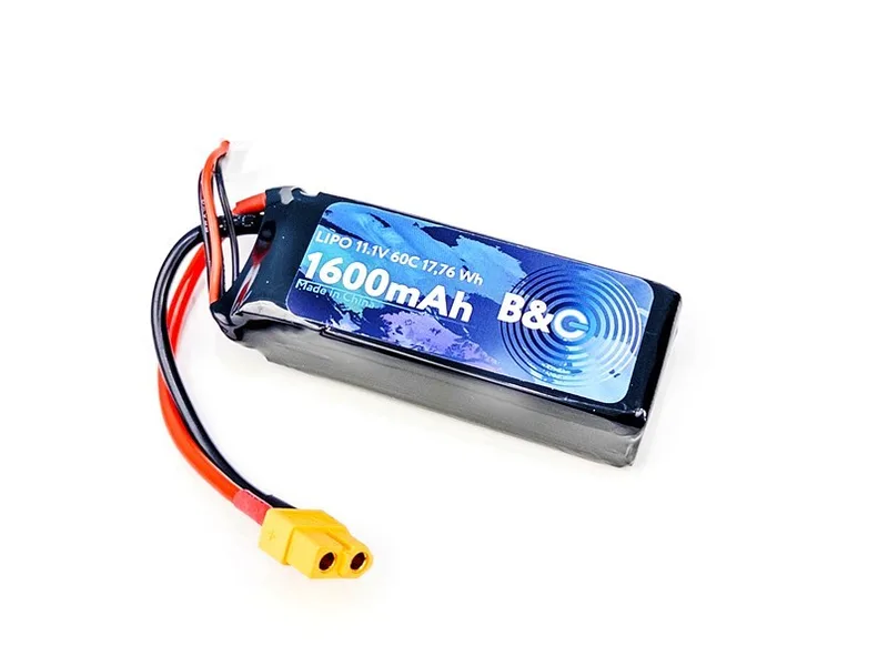 Аккумулятор Li-po B&C 1600 MAH 11.1v (3s) 60C, XT60, Soft case B&C-1600-3S-60-S-XT60