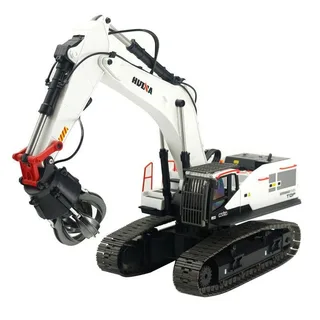 Радиоуправляемый экскаватор белый HUI NA TOYS масштаб 1:14 2.4G -HN1594-WHITE — фото 8