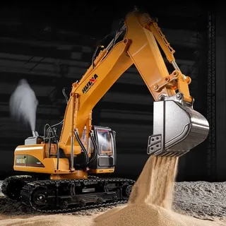 Радиоуправляемый экскаватор HUINA 3in1 с паром (ковш, отбойник, захват бревен) 1:14 — фото 8