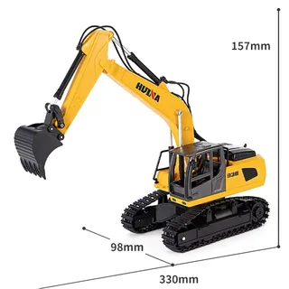 Радиоуправляемый грузовик трейлер с экскаватором HUINA 1:24 — фото 5