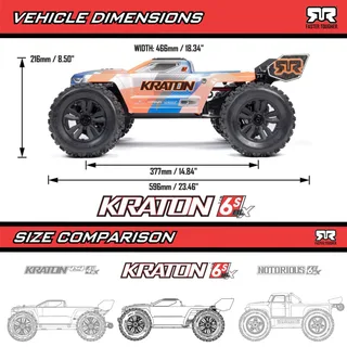Радиоуправляемая модель ARRMA 1/8 KRATON 6S 4X4 RTR BRUSHLESS SPEED TRUCK, BLUE/PINK ARA8608V6T2 — фото 23