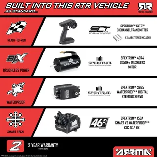 Радиоуправляемая модель ARRMA 1/8 KRATON 6S 4X4 RTR BRUSHLESS SPEED TRUCK, BLUE/PINK ARA8608V6T2 — фото 24