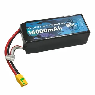 Аккумулятор Lipo B&C 16000 MAH 22.8V (6sHV) 120C, XT90S, Soft case B&C-16000-6SHV-120-S-XT90S