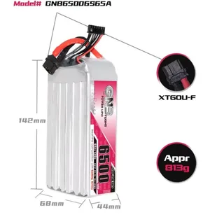 Аккумулятор Li-po Gaoneng GNB 6500mah 6S1P 22.2V 65C 68x44x142mm XT60 GNB65006S65A — фото 4