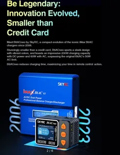 SkyRC B6ACneo AC/DC Smart Charger (DC: 200W; AC: 60W) Зарядное устройство для аккумуляторов SK-100200 — фото 3