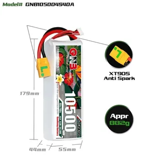 Аккумулятор Li-po Gaoneng GNB 10500mah 4S1P 14.8V 40C 47x55x179mm GNB105004S40A — фото 3
