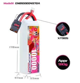 Аккумулятор Li-po Gaoneng GNB 10000mah 4S1P 14.8V 70C 47x55x178mm GNB100004S70A — фото 2
