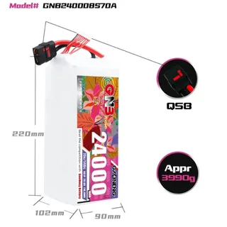 Аккумулятор Li-po Gaoneng GNB 24000mah 8S1P 29.6V 70C 102x90x220mm GNB240008S70A — фото 3
