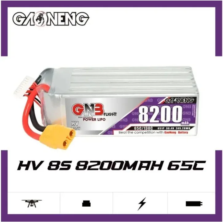Аккумулятор Li-po Gaoneng GNB 8200mah 8S1P 30.4V HV 65C 91x44x143mm GNB82008S65AHV